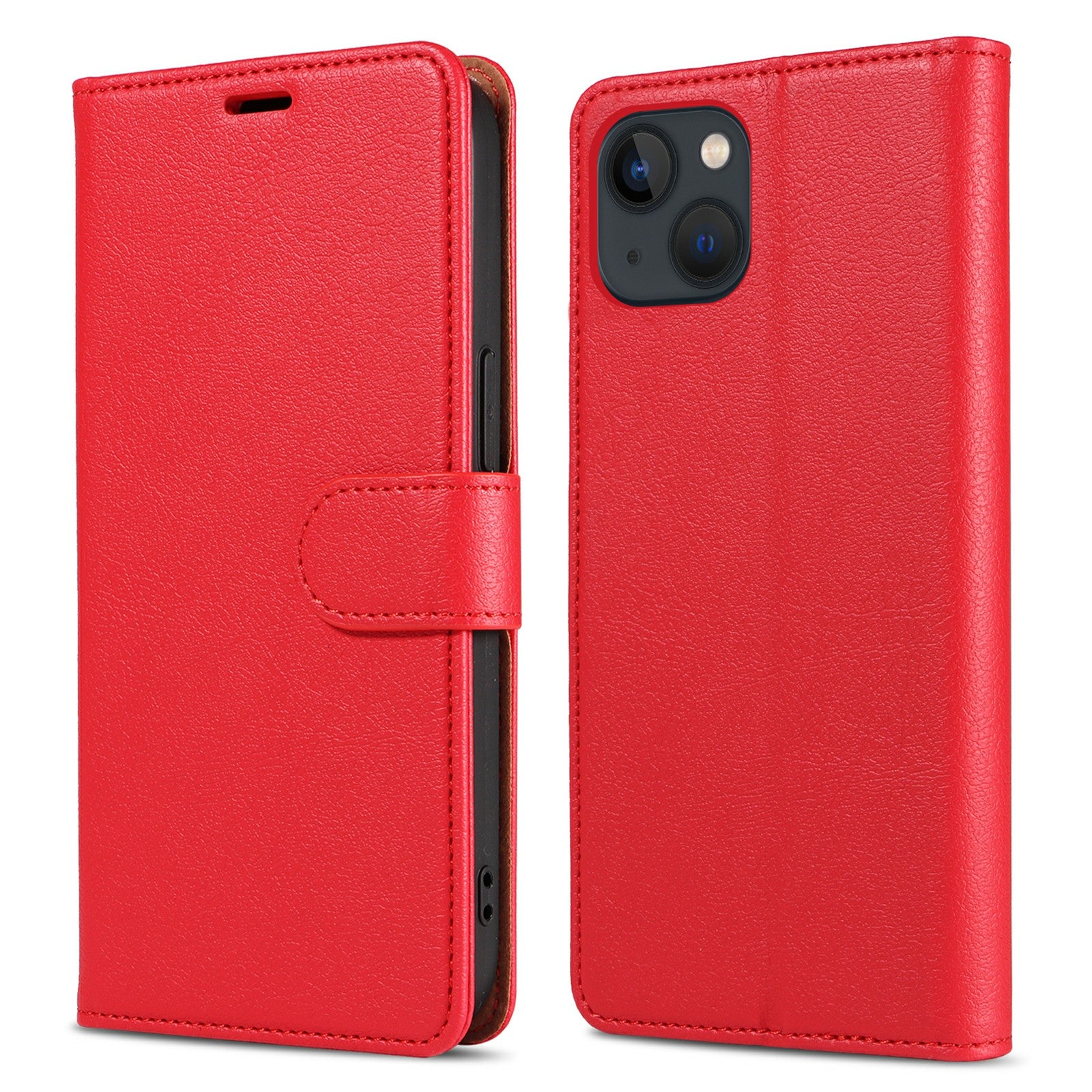 For iPhone 13 6.1 inch Wallet Phone Case PU Leather RFID Blocking Stand Magnetic Clasp Phone Cover For iPhone 13 6.1 inch Wallet Phone Case PU Leather RFID Blocking Stand Magnetic Clasp Phone Cover